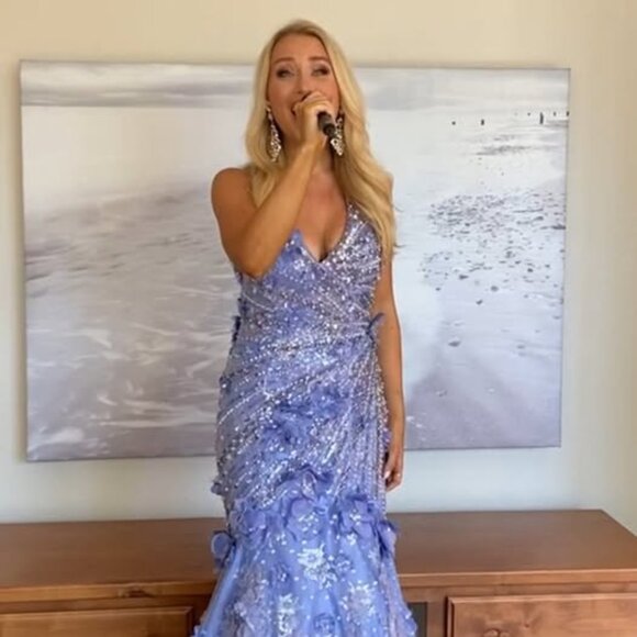 Mac Duggal Couture Cassandra Stone lavender pageant & prom gown - Size 2/4 - Picture 1 of 5